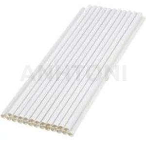 Szívószál fehér papír 8mm x 250 mm (100db)