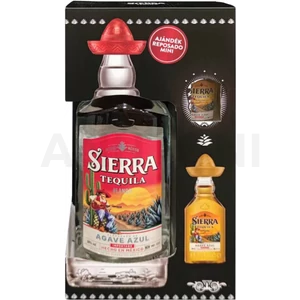 Sierra Silver tequila 0,7l 38%, díszdoboz + Mini Reposado 0,04l