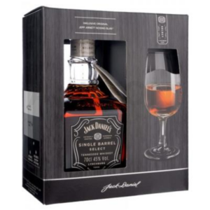Jack Daniel's Single Barrel whiskey 0,7l 45% díszdobozban, pohárral