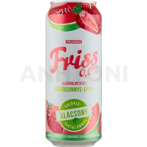 Borsodi Friss alkoholmentes dobozos sör, görögdinnye-eper ízesítéssel 0,5l DRS