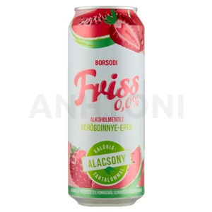 Borsodi Friss alkoholmentes dobozos sör, görögdinnye-eper ízesítéssel 0,5l DRS