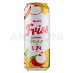 Borsodi Friss alkoholmentes dobozos sör, körte-alma ízesítéssel 0,5l DRS