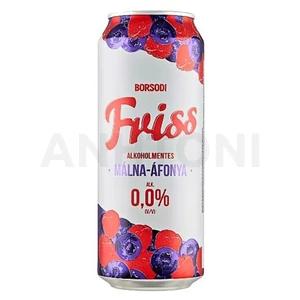 Borsodi Friss alkoholmentes dobozos sör, málna-áfonya ízesítéssel 0,5l DRS