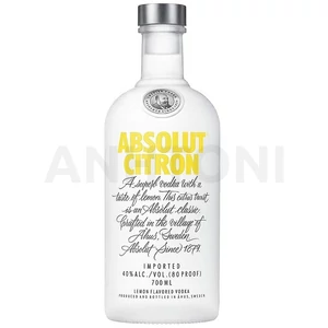 Absolut Citron citrom ízesítésű vodka 0,7l 40% DRS