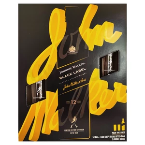 Johnnie Walker Black Label whisky 0,7l 40% DRS, díszdoboz + 2 pohár