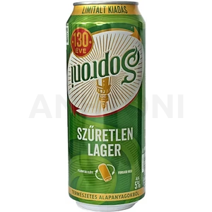 Soproni szűretlen dobozos sör 0,5l