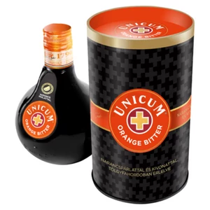 Zwack Unicum Orange Bitter narancs ízesítésű keserűlikőr 0,5l 34,5% DRS, díszdoboz
