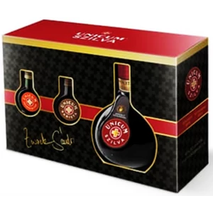 Zwack Unicum Szilva 0,7l 40% + 0,04l Barista + 0,04l Orange, díszdoboz