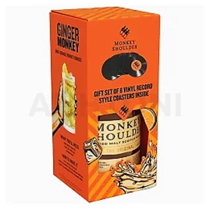 Monkey Shoulder whisky 0,7l 40% DRS, díszdoboz + alátét