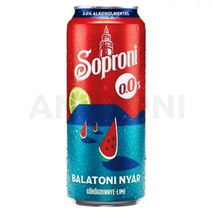 Soproni Balatoni Nyár Zero alkoholmentes dobozos sör, görögdinnye-lime ízesítéssel 0,5l DRS