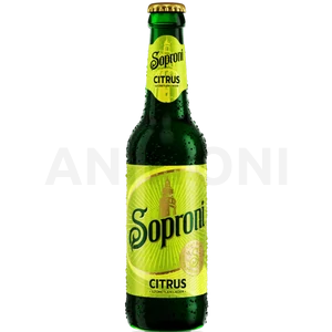 Soproni szűretlen citrus palackos sör 0,33l DRS
