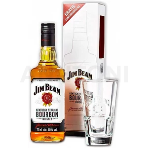 Jim Beam whiskey 0,7l 40%, díszdoboz + pohár