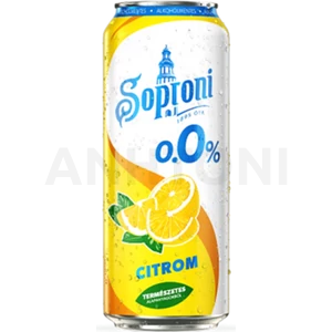 Soproni 0.0% alkoholmentes dobozos sör, citrom ízesítéssel 0,5l DRS