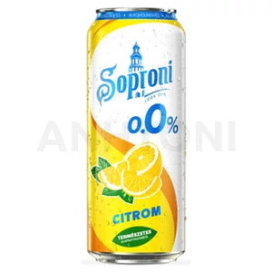 Soproni 0.0% alkoholmentes dobozos sör, citrom ízesítéssel 0,5l DRS