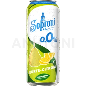 Soproni 0.0% alkoholmentes dobozos sör, körte-citrom ízesítéssel 0,5l DRS