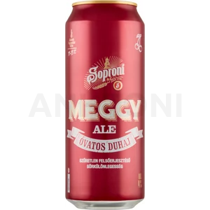 Soproni Óvatos Duhaj dobozos sör, meggy ízesítéssel 0,5l DRS