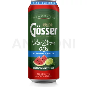 Gösser Natur alkoholmentes dobozos sör, dinnye-lime ízesítéssel 0,5l DRS