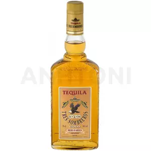 3 Sombreros Gold tequila 0,7l 38%