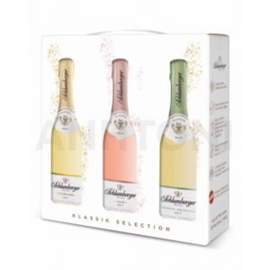 Schlumberger Klassik Selection száraz fehér/rosé pezsgő 3*0,2l, díszdoboz