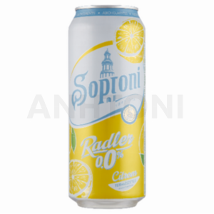 Soproni Radler alkoholmentes dobozos sör, citrom ízesítéssel 0,5l