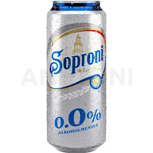 Soproni alkoholmentes dobozos sör 0,5l DRS