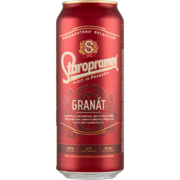 Staropramen Granat félbarna dobozos sör 0,5l