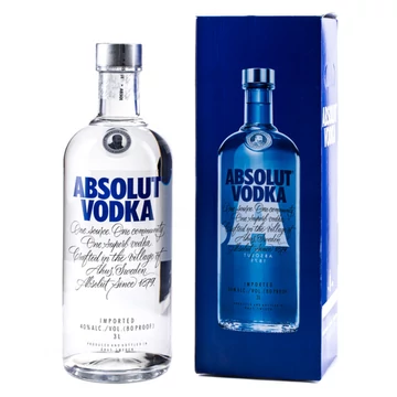 Absolut Blue vodka 3l 40%, díszdoboz