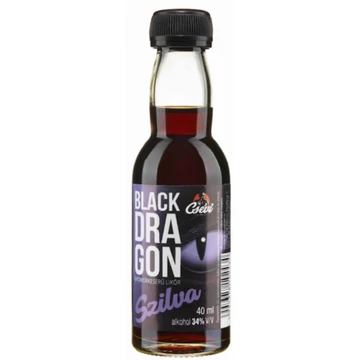 Csévi Black Dragon keserű-szilva ízű szeszesital 0,05l 34%