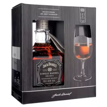 Jack Daniel's Single Barrel whiskey 0,7l 45%, díszdoboz + pohár