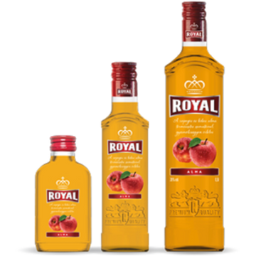 Royal Vodka alma ízesítésű vodka 0,1l 28%