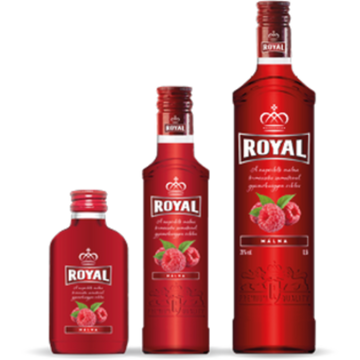 Royal Vodka málna ízesítésű vodka 0,2l 28%