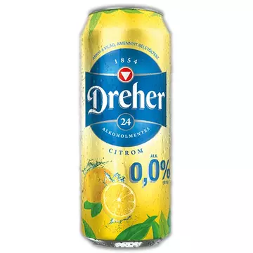 Dreher 24 alkoholmentes palackos sör, citrom ízesítéssel 0,33l