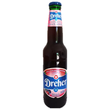 Dreher 24 alkoholmentes palackos sör, meggy-szeder ízesítéssel 0,33l