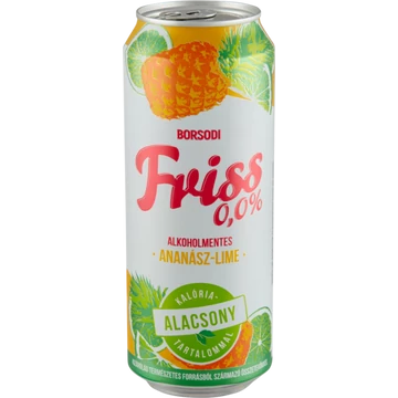 Borsodi Friss alkoholmentes dobozos sör, ananász-lime ízesítéssel 0,5l