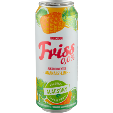 Borsodi Friss alkoholmentes dobozos sör, ananász-lime ízesítéssel 0,5l