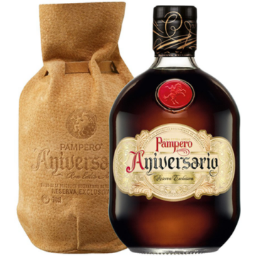 Pampero Aniversario Reserva rum 0,7l 40%, bőrtokkal, díszdoboz