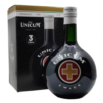 Zwack Unicum keserűlikőr 3l 40%, díszdoboz