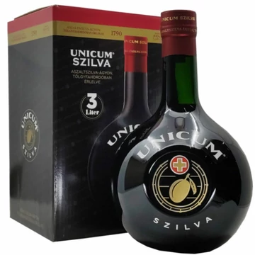 Zwack Unicum szilva ízesítésű keserűlikőr 3l 34,5%, díszdoboz
