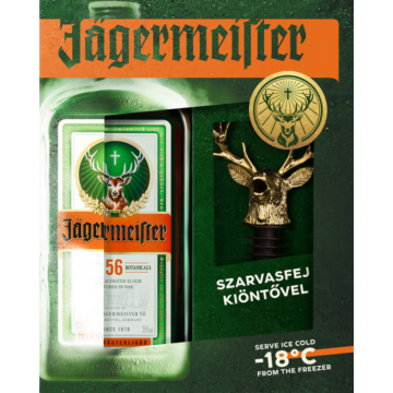 Jägermeister keserűlikőr 0,7l 35% + szarvasfejes adagoló