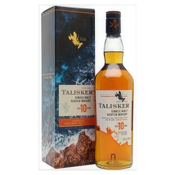 Talisker whisky 0,7l 10 éves 45,8% DRS, díszdoboz