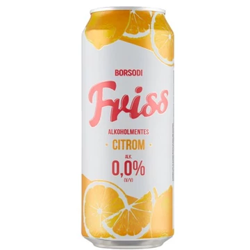 Borsodi Friss alkoholmentes dobozos sör, citrom ízesítéssel 0,5l DRS