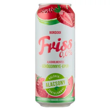 Borsodi Friss alkoholmentes dobozos sör, görögdinnye-eper ízesítéssel 0,5l DRS