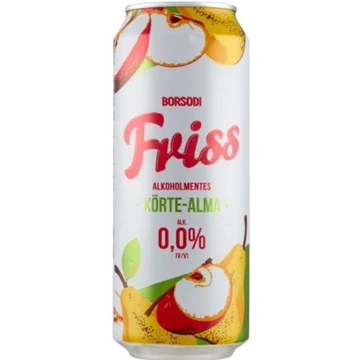 Borsodi Friss alkoholmentes dobozos sör, körte-alma ízesítéssel 0,5l DRS Borsodi Friss alkoholmentes dobozos sör, körte-alma ízesítéssel 0,5l DRS