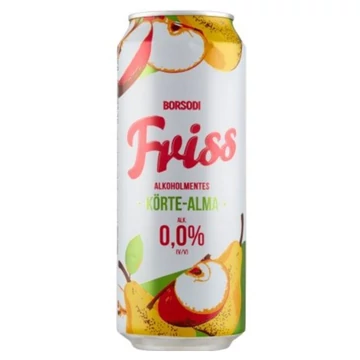 Borsodi Friss alkoholmentes dobozos sör, körte-alma ízesítéssel 0,5l DRS