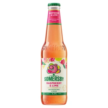 Somersby Raspberry &amp; Lime palackos almabor, málna-lime ízesítéssel 0,33l DRS