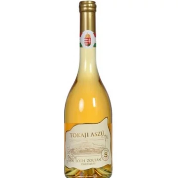 Tóth Zoltán Tokaji 5 Puttonyos Aszú édes fehérbor 0,25l 2018*