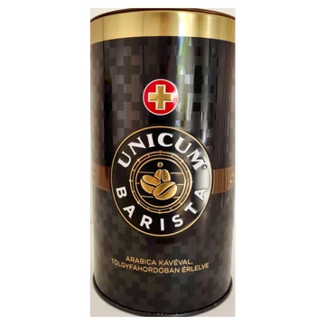Zwack Unicum Barista keserűlikőr kávé ízesítéssel 0,5l 34,5% DRS, díszdoboz (fém)