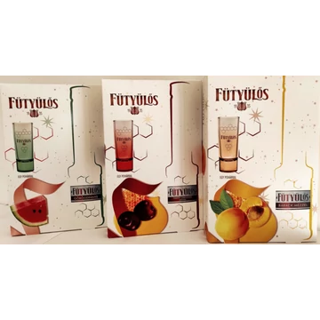 Fütyülös feketecseresznye likőr mézzel 0,5l 24,5% DRS, díszdoboz + pohár