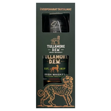 Tullamore Dew whiskey 0,7l 40% DRS, díszdoboz + pohár