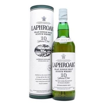 Laphroaig whisky 0,7l 10 éves 40% DRS, díszdoboz